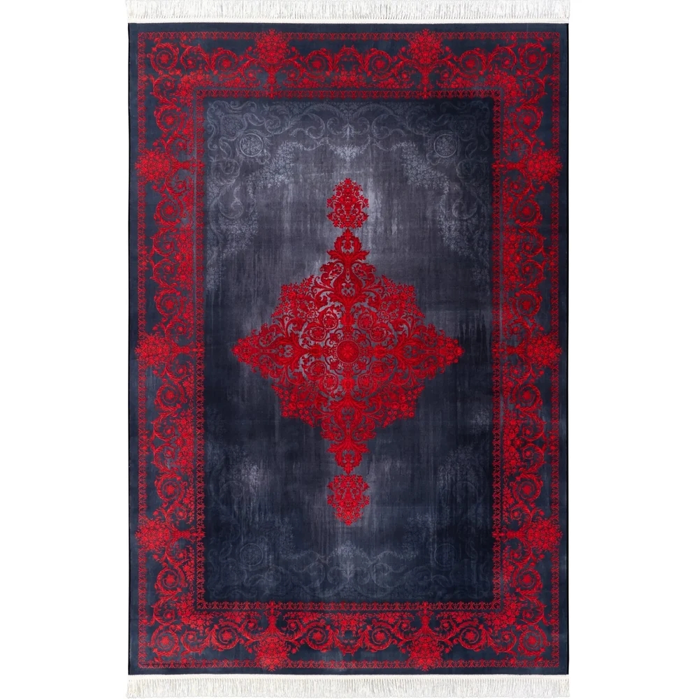 فرش ماشینی الیزه طرح 25ne0020 دودی 1200 شانه